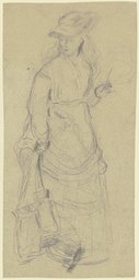 Luise Scholderer im Rüschenkleid, Otto Scholderer