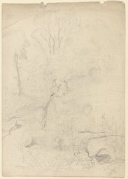 Luise und Victor Scholderer in einer Landschaft, Otto Scholderer