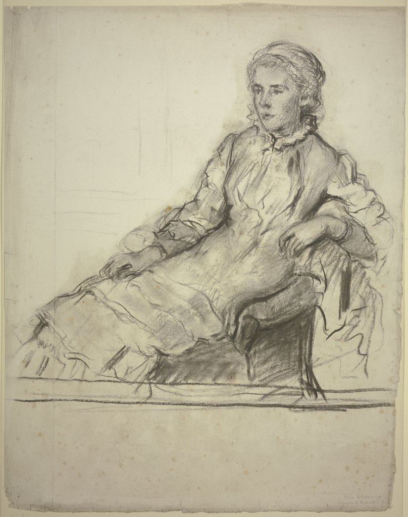 Miss Cobden in the armchair, Otto Scholderer