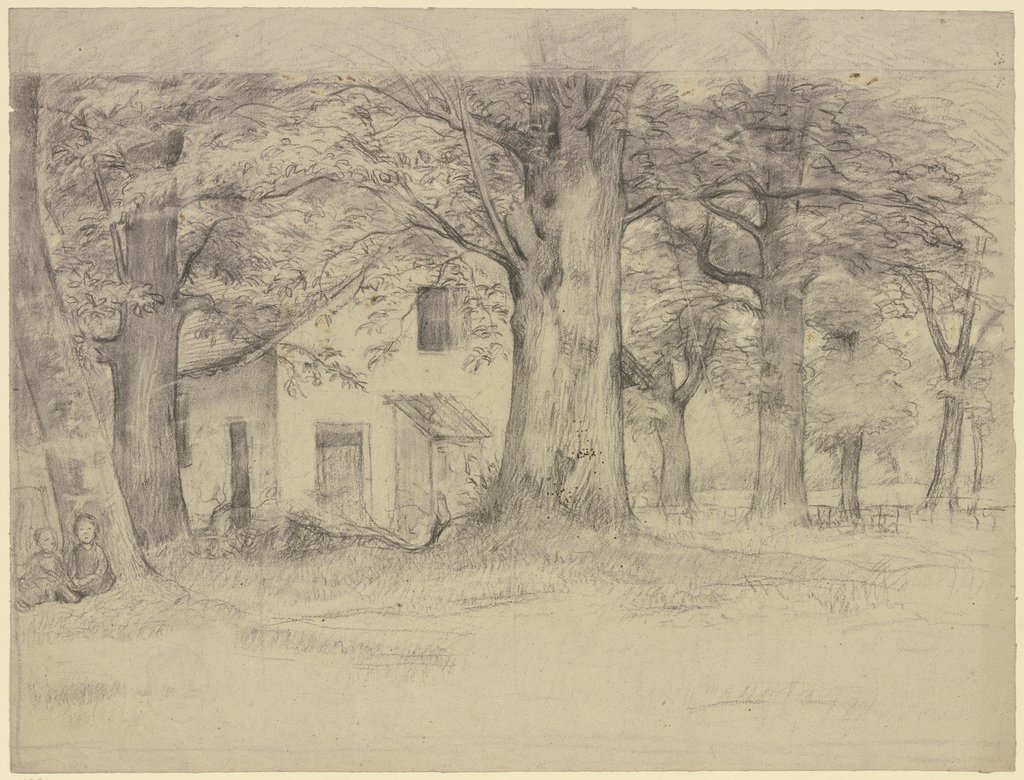 House behind trees, Otto Scholderer