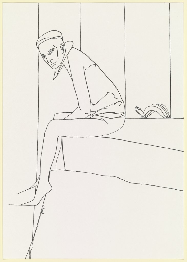 Sitting man, Manfred Stumpf