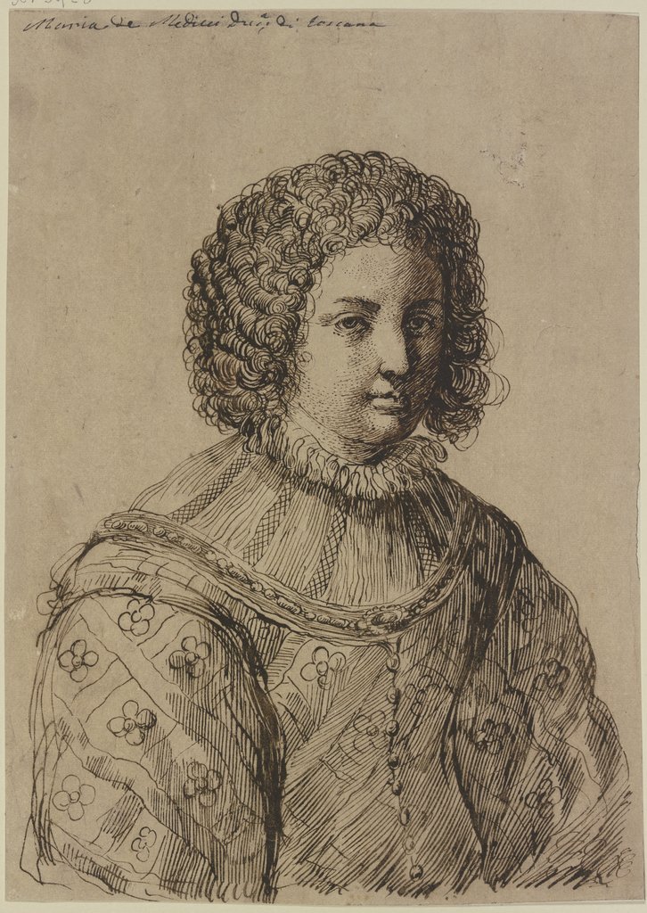 Bildnis der Maria de' Medici, Guercino (Giovanni Francesco Barbieri);  Nachahmer