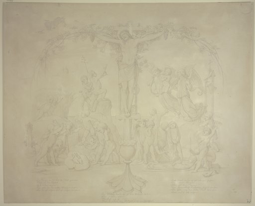 Christus als Weinstock: Geburt, Leben und Tod, mit drei Strophen von Clemens Brentano, Edward von Steinle