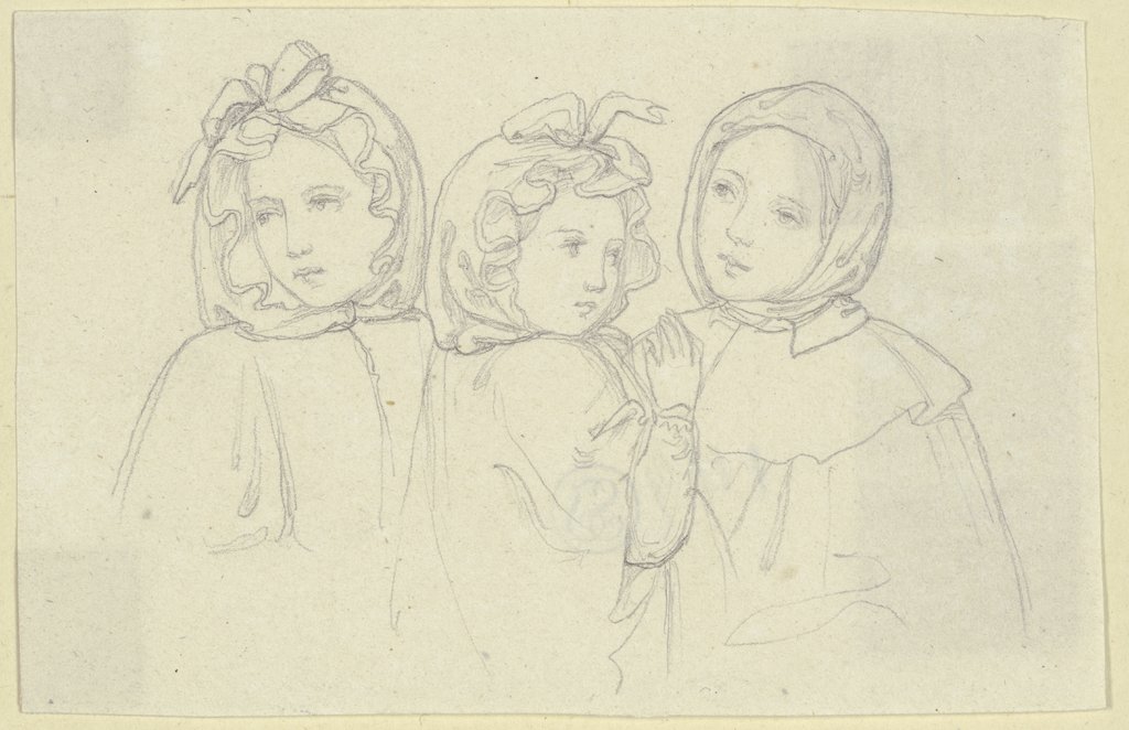 Three hooded children, Marie Ellenrieder