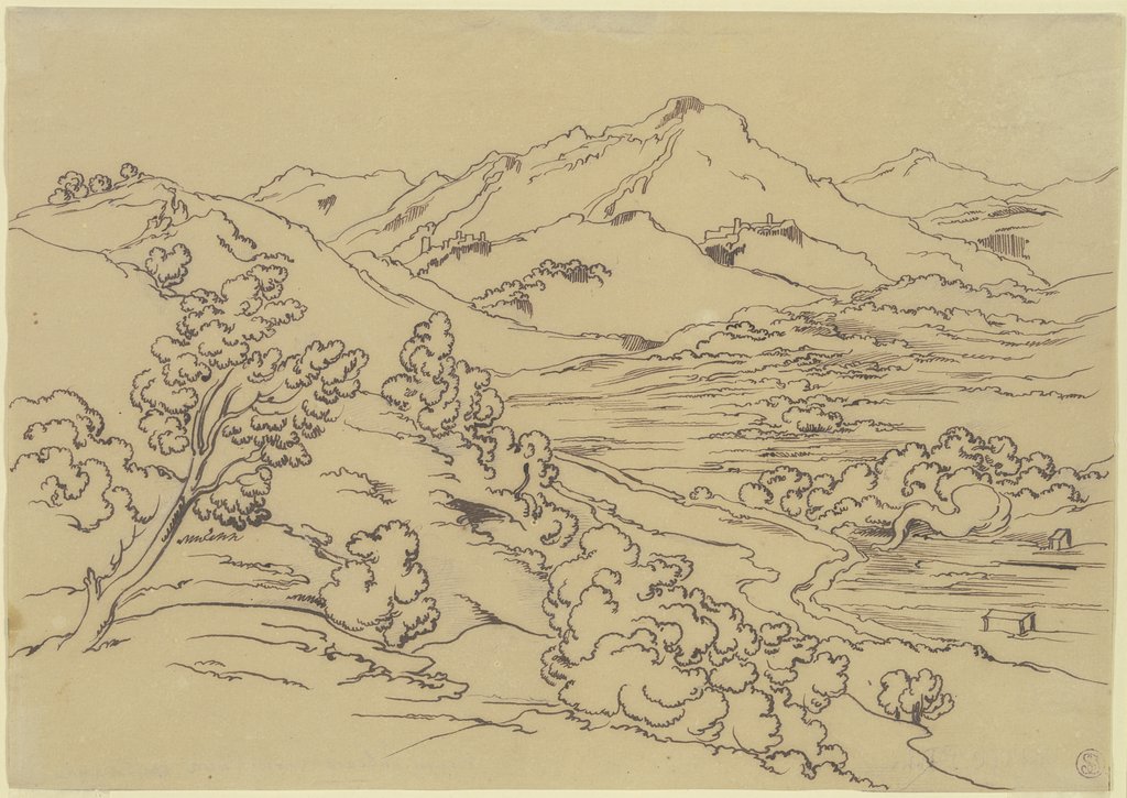 Italienische Berglandschaft bei Subiaco, German, 19th century