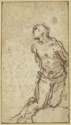 Kniender Mann, Hände auf den Rücken gebunden, Francesco Furini;   ?