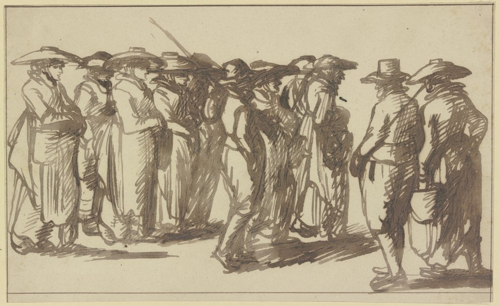 Procession of farmers, Hendrik Goudt