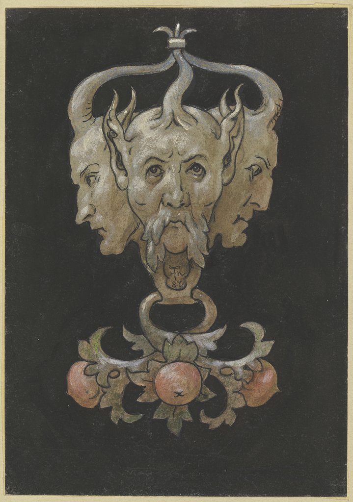 Drei Satyrmasken, Hans Thoma