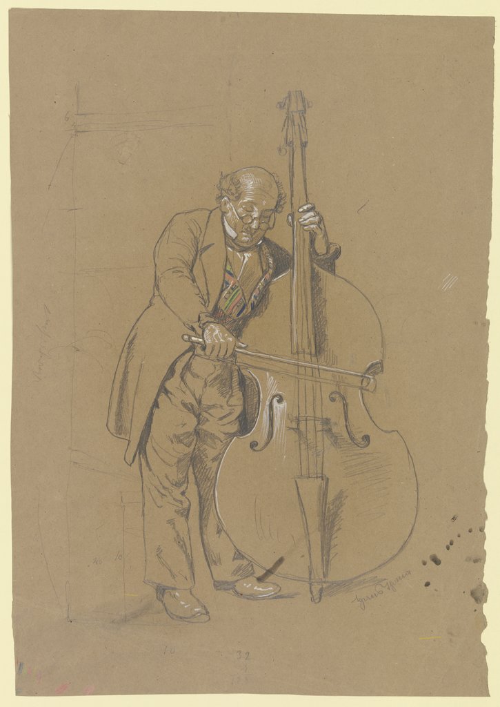 Double-bass player, Hans Thoma