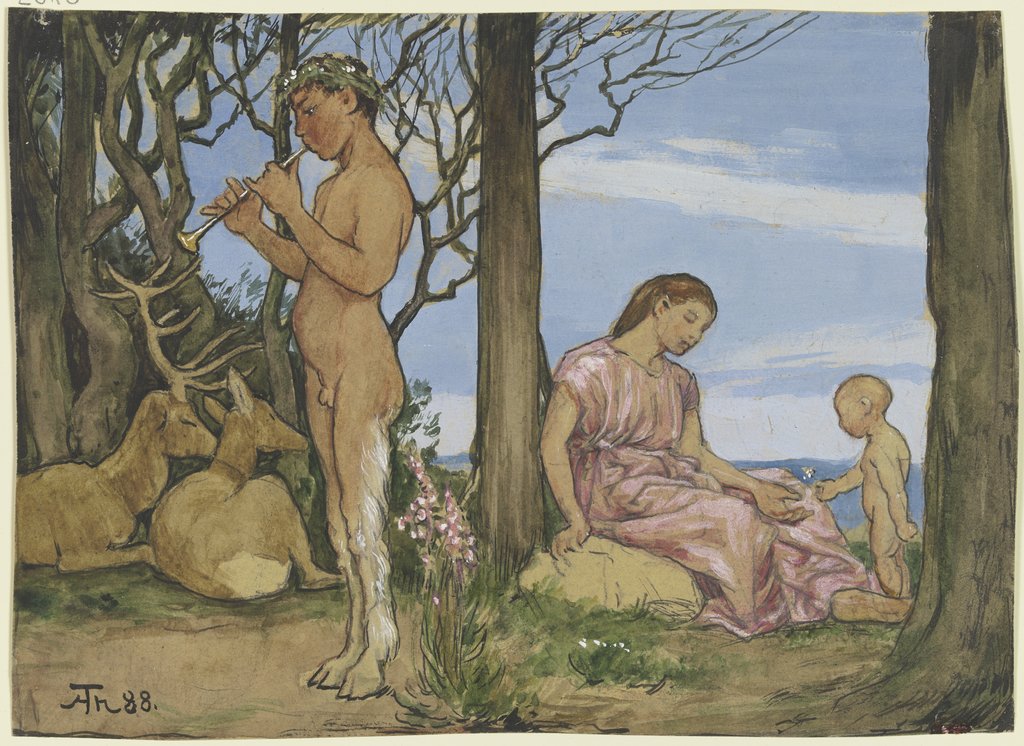 Faun und Nymphe, Hans Thoma