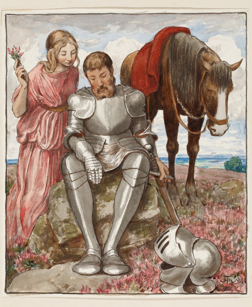 Erika and Seated Knight, Hans Thoma