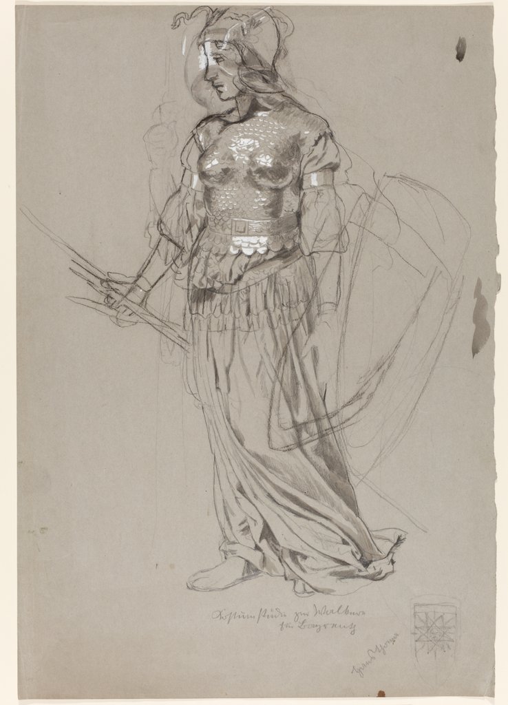 Valkyrie (Costume Study for Bayreuth), Hans Thoma