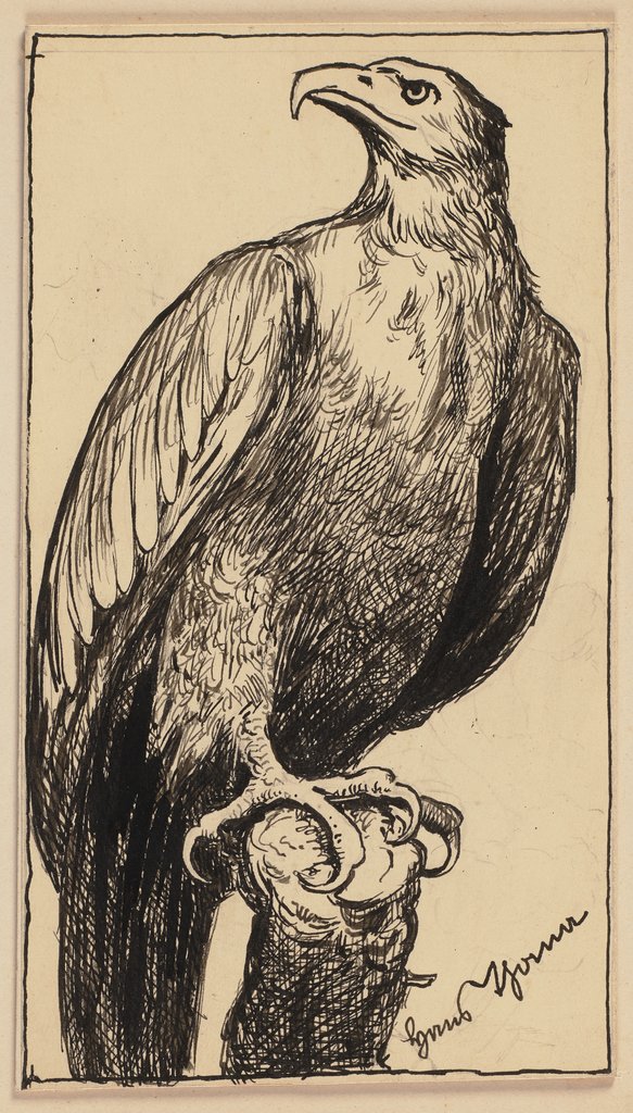 Zeichnung zur Fibel: Adler, Hans Thoma