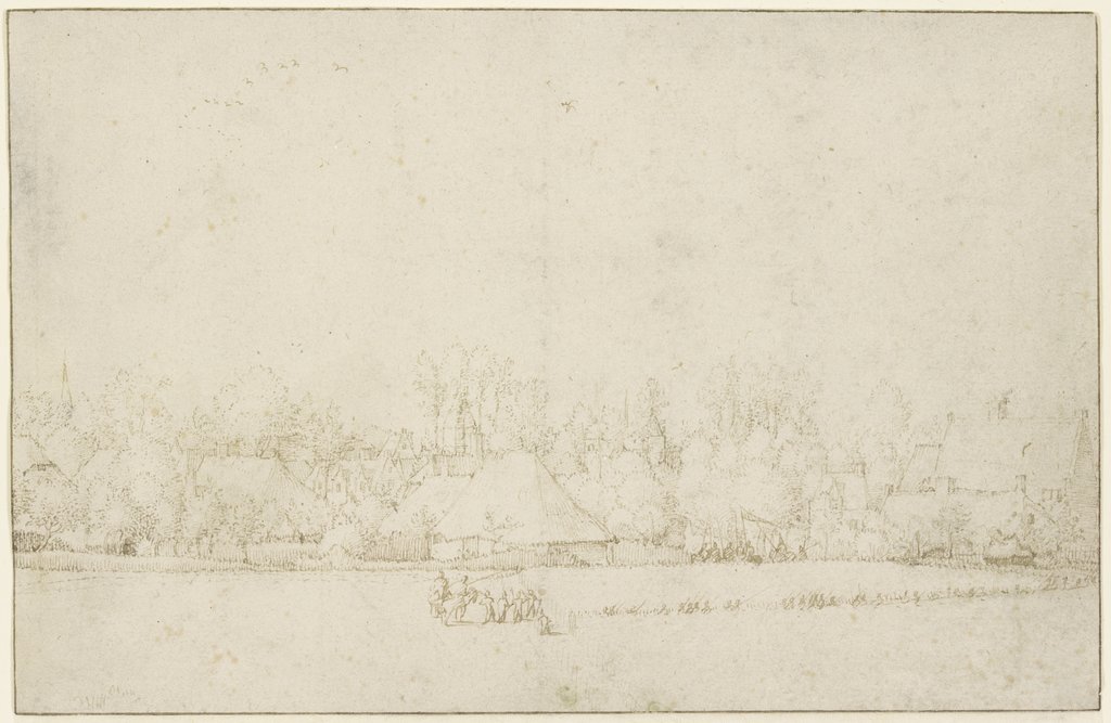 Village border with corn fields, Master of the Small Landscapes, Josse van Liere;   ?