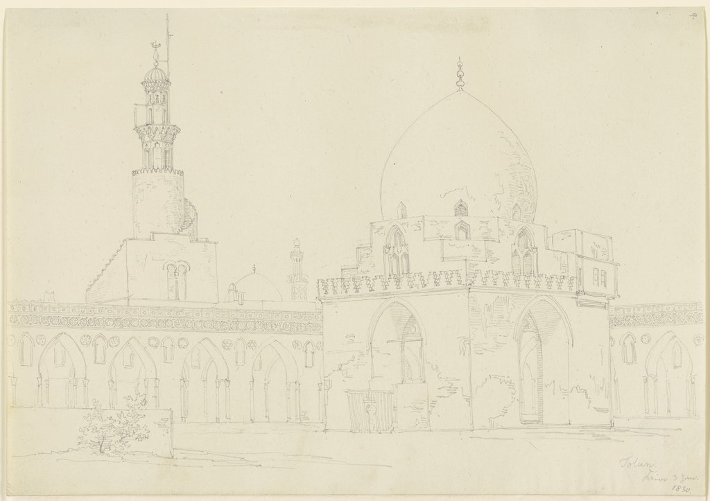 Die Ibn-Țūlūn-Moschee in Kairo, Friedrich Maximilian Hessemer;   zugeschrieben