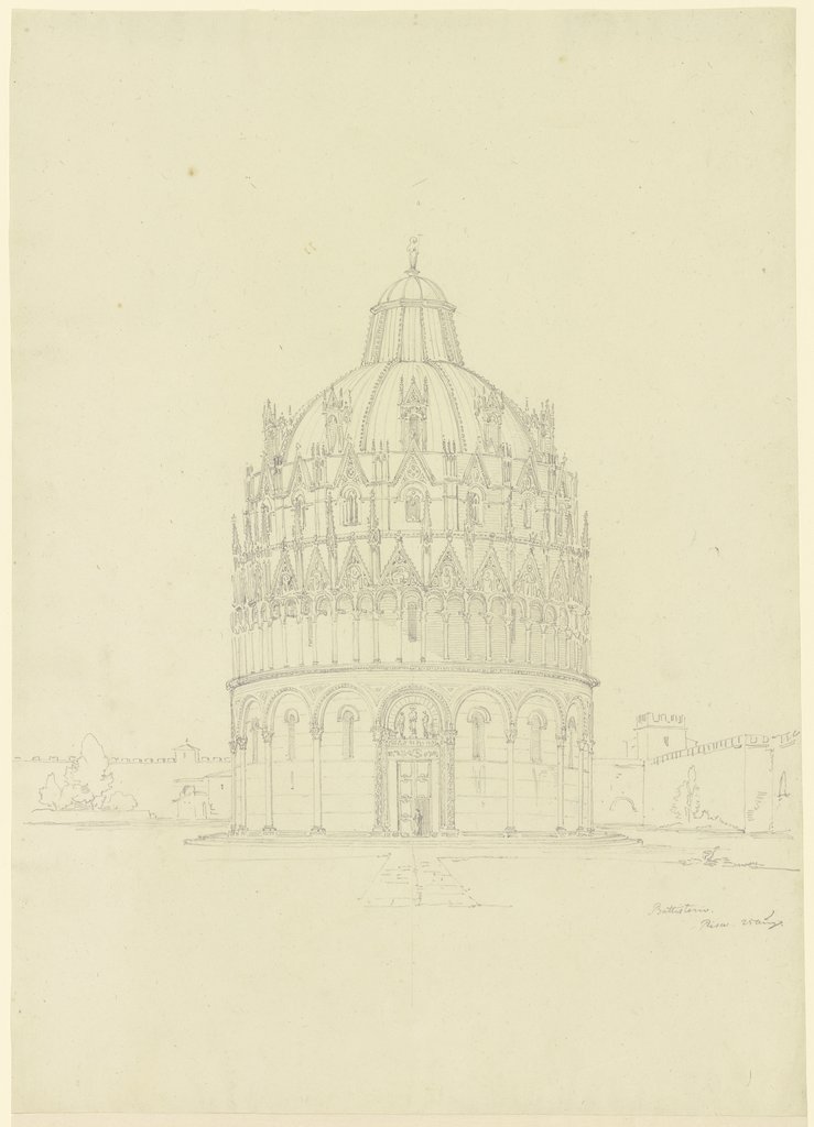 The Baptistery of Pisa, Friedrich Maximilian Hessemer