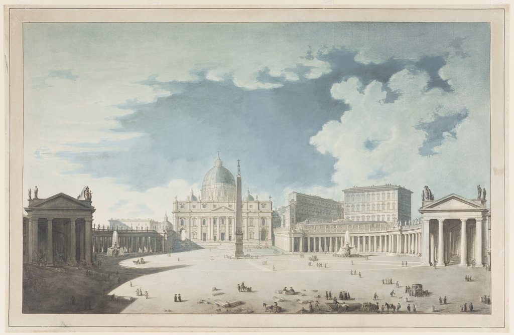 Peterskirche und Petersplatz in Rom, Francesco Pannini