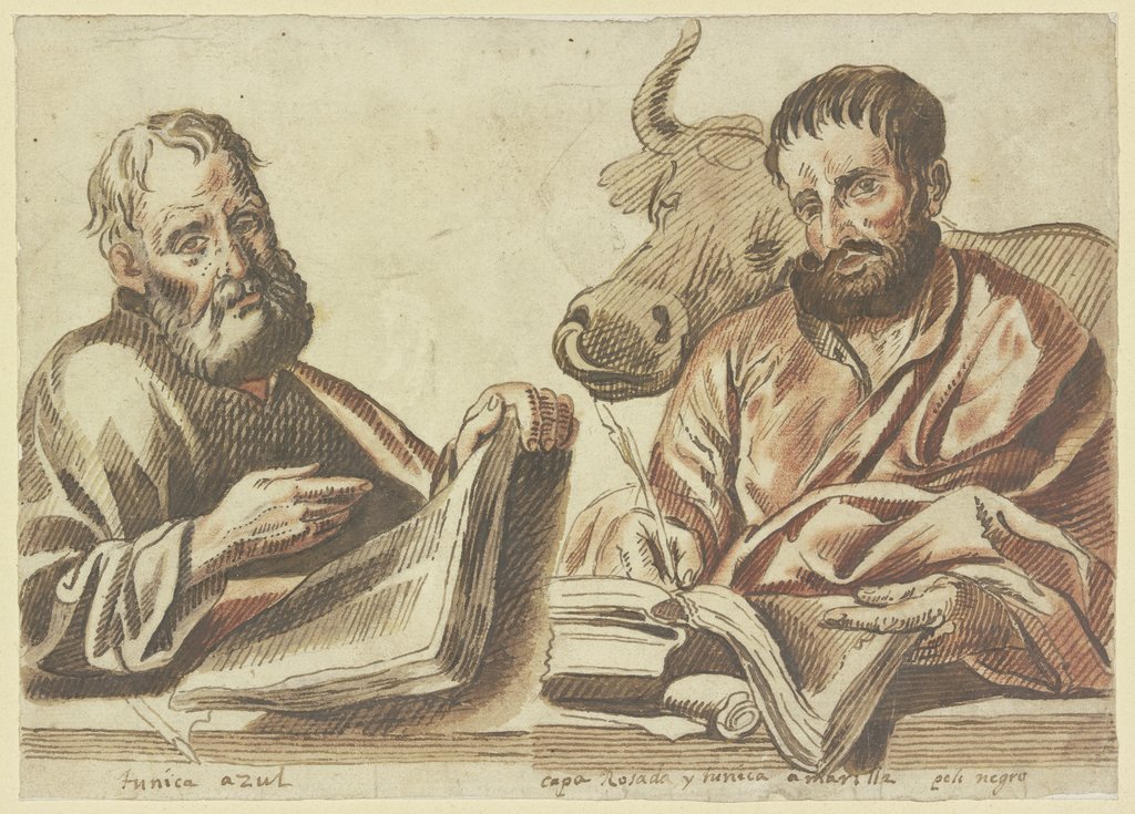 Brustbilder zweier Evangelisten, Spanish, 17th century