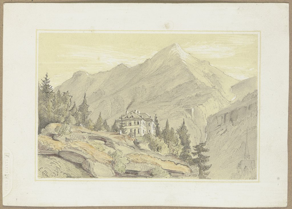 Alpenhotel, im Hintergrund der Gamskarkogel, Emil Ludwig Löhr