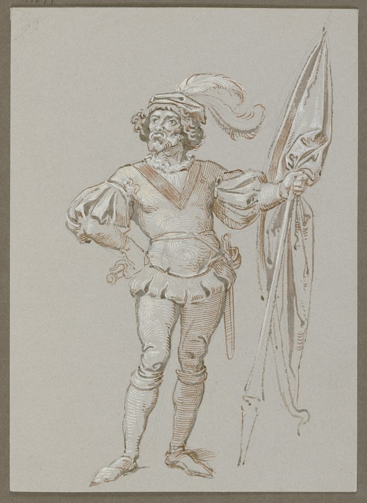 Der Fähnrich (in altdeutscher Tracht), Friedrich Moosbrugger