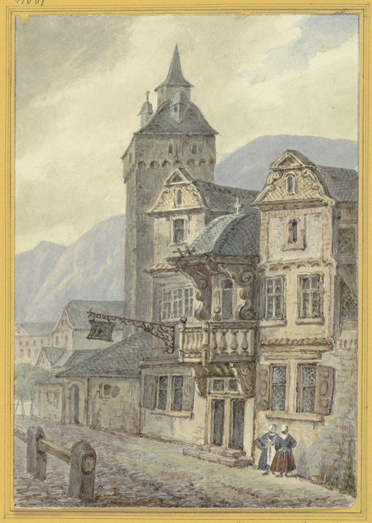 Old houses and a tower, Hector von Günderrode