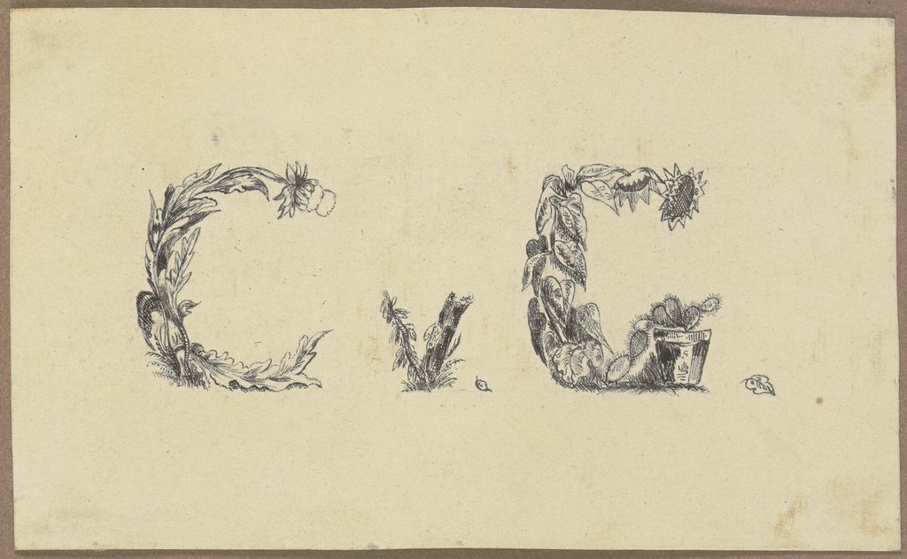 Monogram C v. G., German, 19th century