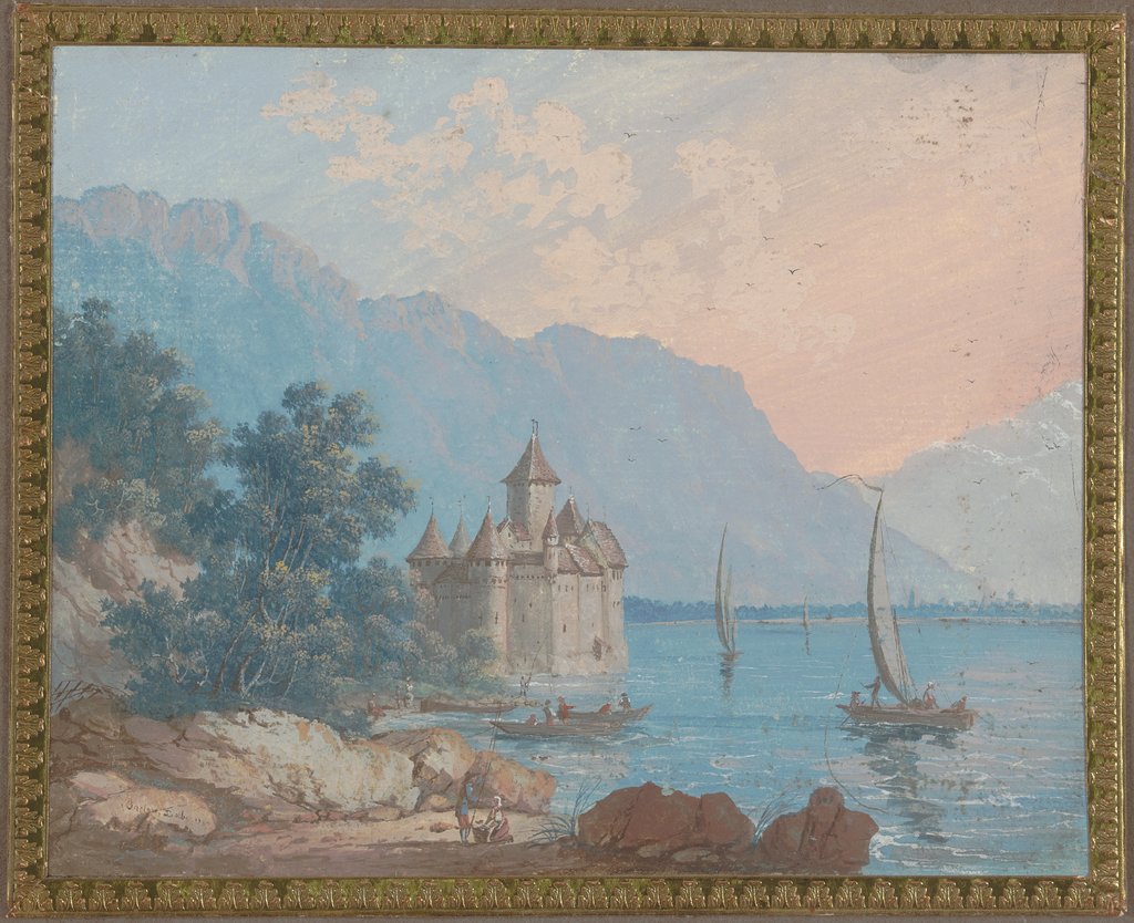 Wasserschloss Chillon im Genfer See, Dalbe