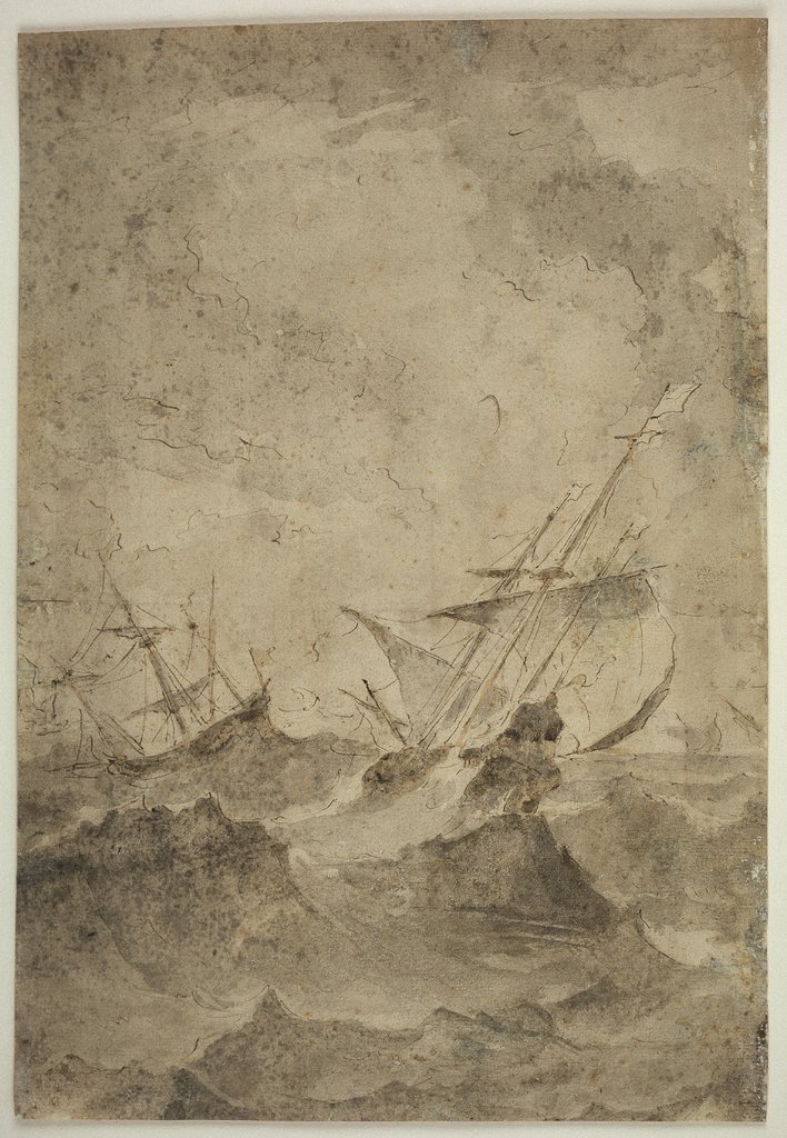 Zwei Segelboote auf stürmischer See, Francesco Guardi