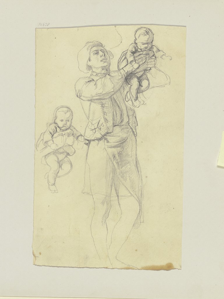 Farmer with child, Jakob Becker