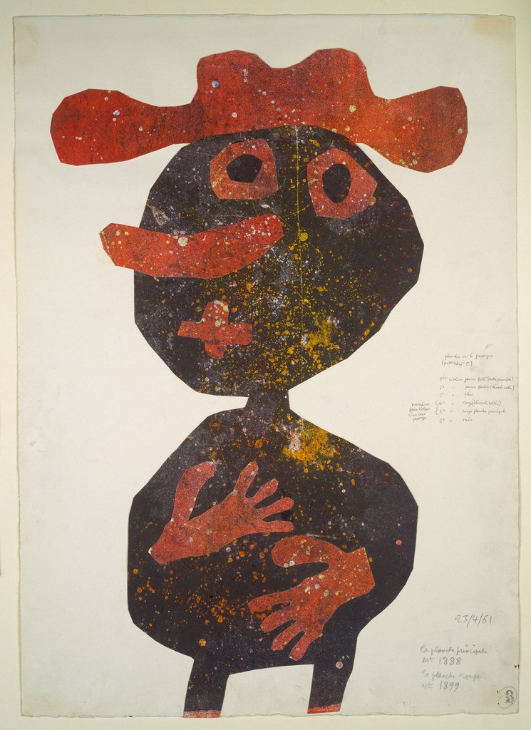 Maquette zur Lithografie "Nez carotte", Jean Dubuffet