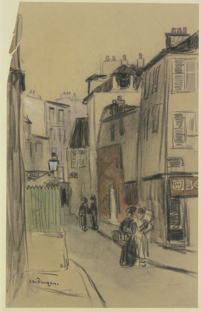 Winkelstrasse with staffage, Kees van Dongen