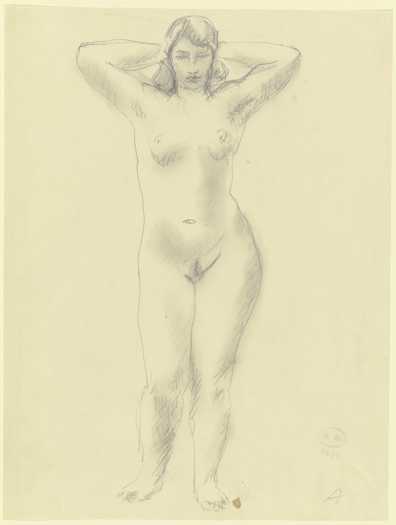 Draft for the "female artist", Karl Albiker