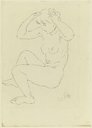 Female nude, sitting, Rudolf Kipp