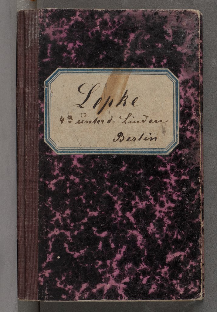 Verzeichnis der Werke für Rudolph Lepke, Berlin, Adolf Schreyer