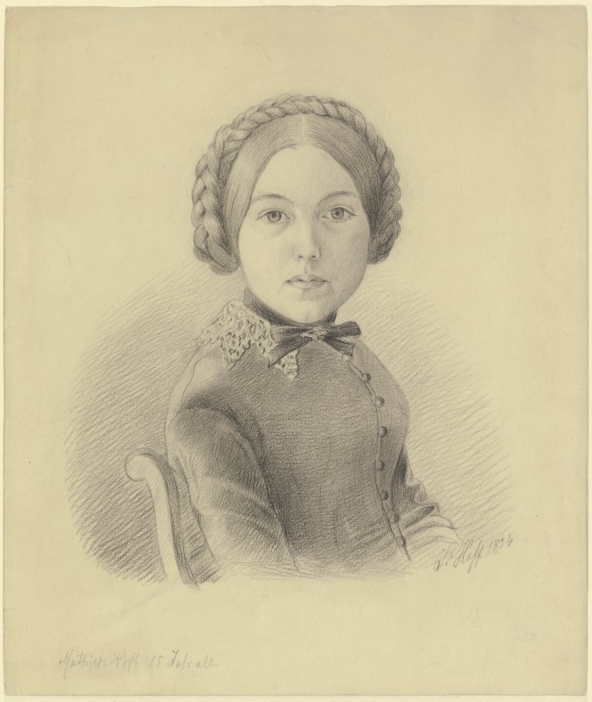 Bildnis Mathilde Hoff, Schwester des Künstlers, Johann Jakob Hoff