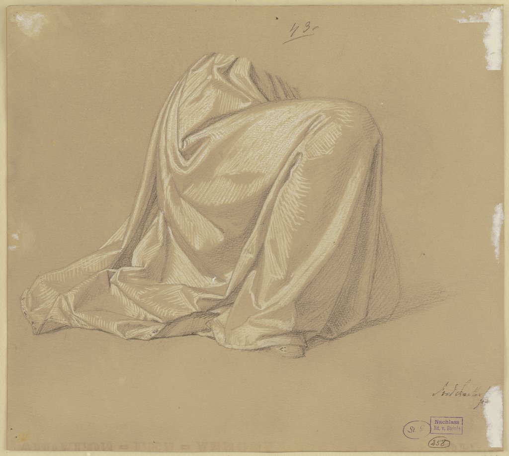 Kneeling garbed figure, Josef Ferdinand Becker