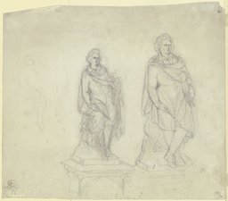 Zwei Entwürfe für ein Musikerdenkmal, German, 19th century