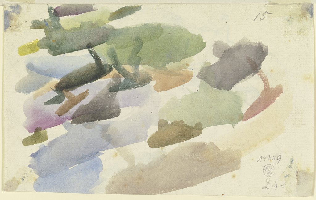 Watercolour samples, August Lucas