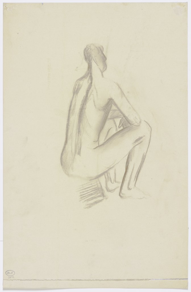 Sitting male nude, Hermann Blumenthal