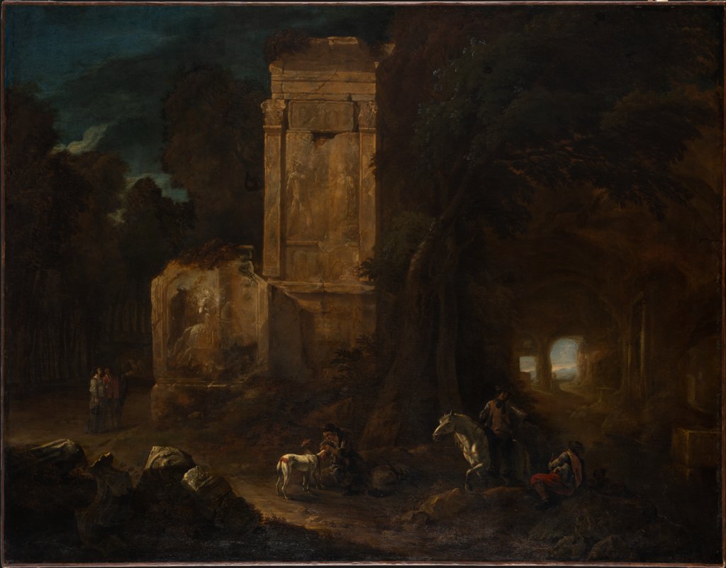 Landscape with Ancient Ruins, Abraham van Cuylenborch