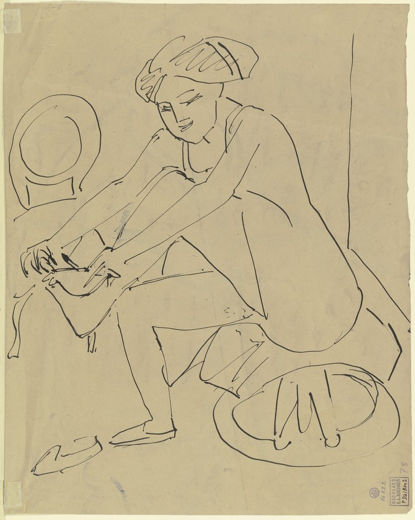 Nackte Frau bei der Pedicure, Ernst Ludwig Kirchner