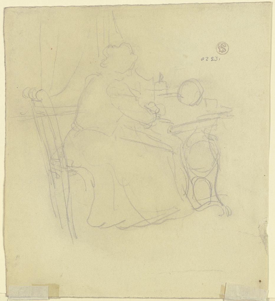 Woman at the sewing machine, Gustav Schraegle