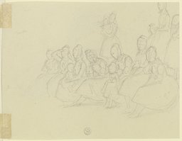 Gruppe von Bauernmädchen, Johann Jakob Hoff