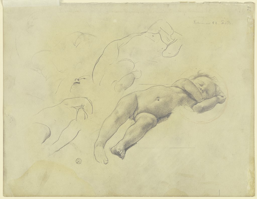 Nude of a child, Karl Stauffer-Bern