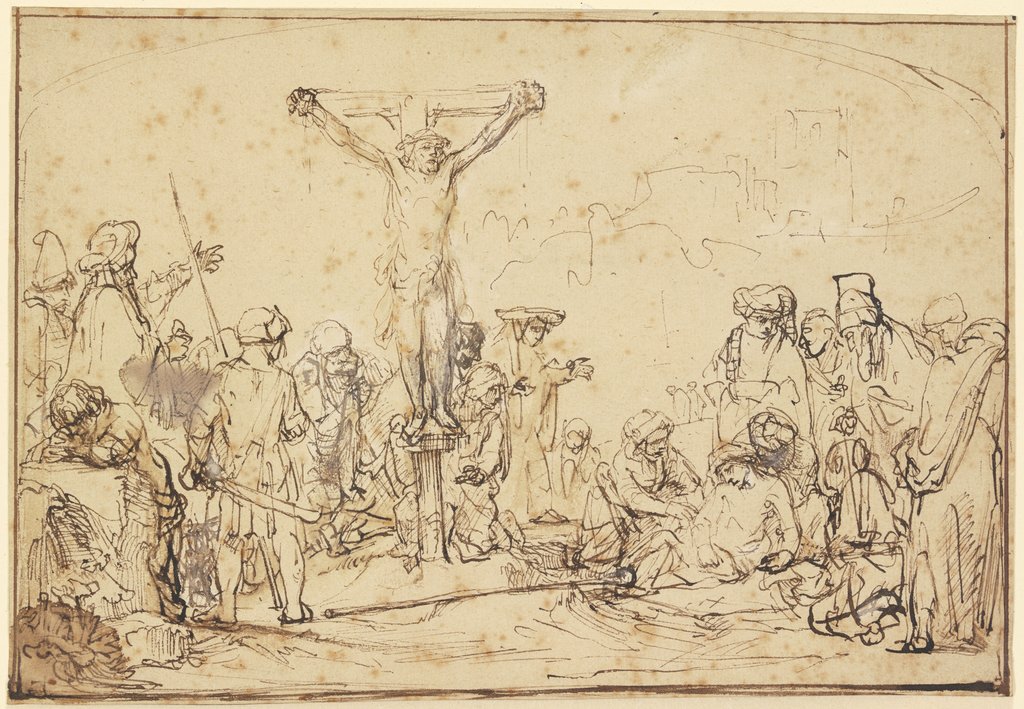 Kalvarienberg, Rembrandt Harmensz. van Rijn;  school