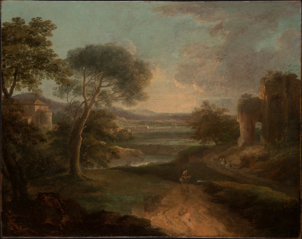 Landscape near Rome, Paolo Anesi