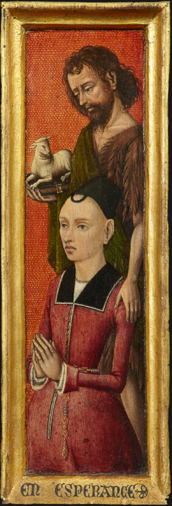 Portrait of Johanna de Keysere with John the Baptist, Bruges (?) Master ca. 1485/90