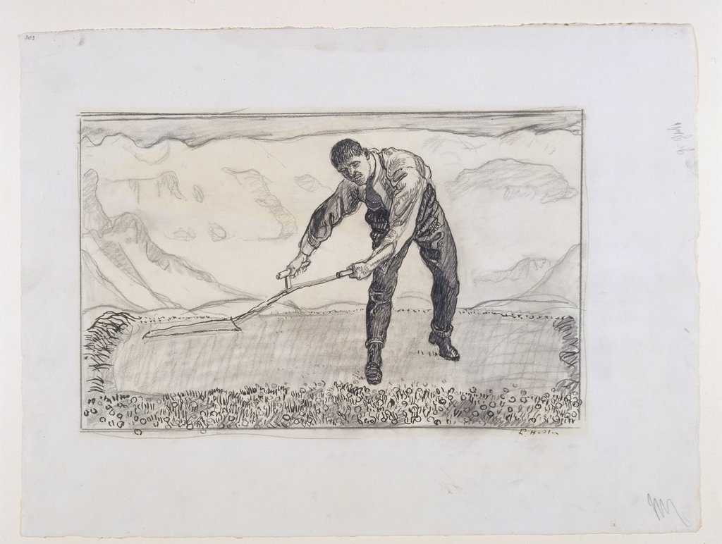 Mower on the field, Ferdinand Hodler