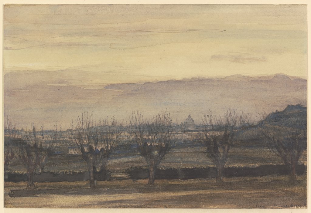 View of Rome at Sunset, Muirhead Bone