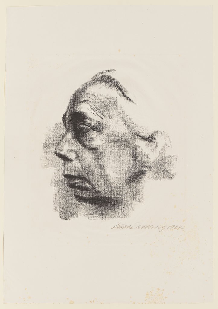 Self-Portrait in Profile, Käthe Kollwitz